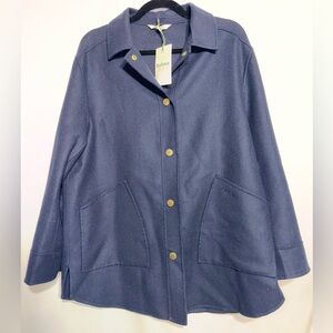 Barbour Reighton Overshirt(Shirt jacket)Dark Blue Jacket w/Brass Accents SZ10